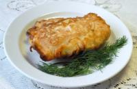 Филе рыбы в сырном кляре (минтай)